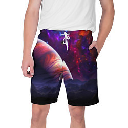 Шорты на шнурке мужские Бесконечное космическое пространство - Планета, цвет: 3D-принт