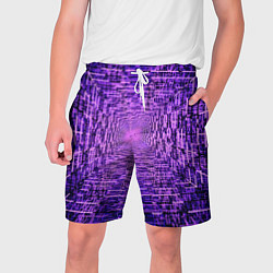Шорты на шнурке мужские Фантастические фиолетовые лучи, цвет: 3D-принт