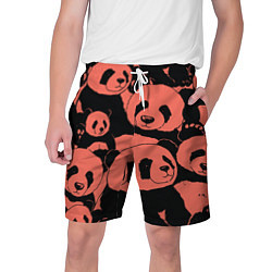 Шорты на шнурке мужские С красными пандами, цвет: 3D-принт