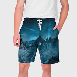 Шорты на шнурке мужские Снежные горные вершины, цвет: 3D-принт