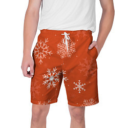 Шорты на шнурке мужские Orange snow, цвет: 3D-принт