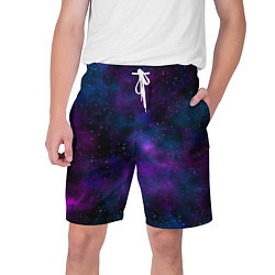 Шорты на шнурке мужские Космос с галактиками, цвет: 3D-принт