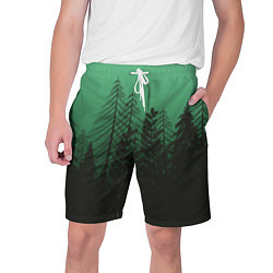 Мужские шорты Зелёный туманный лес