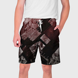 Мужские шорты Красные и чёрные полосы