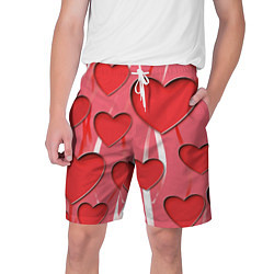 Шорты на шнурке мужские Святой Валентин для твоих любимых, цвет: 3D-принт