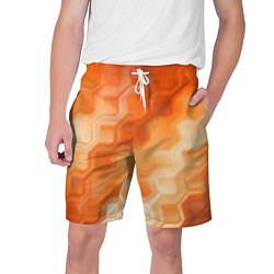Мужские шорты Золотисто-оранжевый туманный паттерн