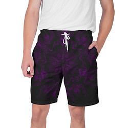 Шорты на шнурке мужские Фиолетовый узор, цвет: 3D-принт