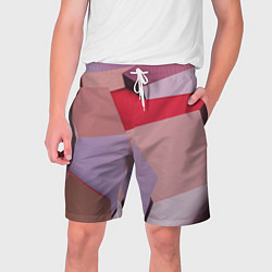 Шорты на шнурке мужские Розовое абстрактное множество кубов, цвет: 3D-принт