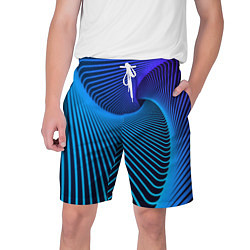Шорты на шнурке мужские Неоновая спираль - мода, цвет: 3D-принт
