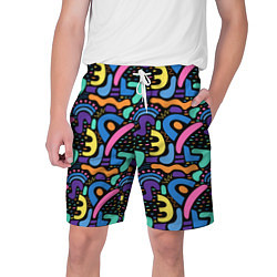Шорты на шнурке мужские Multicolored texture pattern, цвет: 3D-принт
