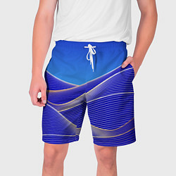 Шорты на шнурке мужские Волновая растровая композиция, цвет: 3D-принт