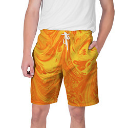 Шорты на шнурке мужские Солнечный флюид арт, цвет: 3D-принт