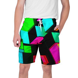 Мужские шорты Неоновые светящиеся кубики