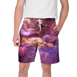 Шорты на шнурке мужские Фиолетовое облако, цвет: 3D-принт