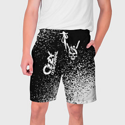 Шорты на шнурке мужские Ozzy Osbourne и рок символ на темном фоне, цвет: 3D-принт