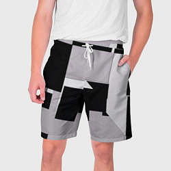Мужские шорты Белые и чёрные кубы в геометрии
