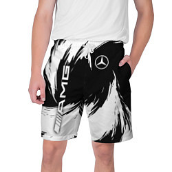 Шорты на шнурке мужские Mercedes benz - white color, цвет: 3D-принт