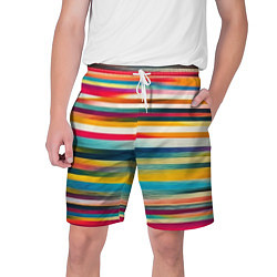 Мужские шорты Разноцветные горизонтальные полосы