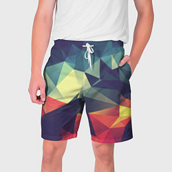 Мужские шорты Разноцветный полигональный узор