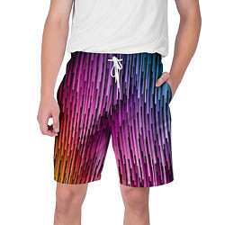 Шорты на шнурке мужские Радужные узор полосы, цвет: 3D-принт