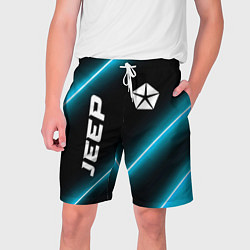 Шорты на шнурке мужские Jeep неоновые лампы, цвет: 3D-принт