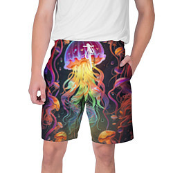 Шорты на шнурке мужские Фантастическая медуза, цвет: 3D-принт