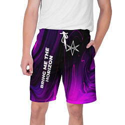 Шорты на шнурке мужские Bring Me the Horizon violet plasma, цвет: 3D-принт