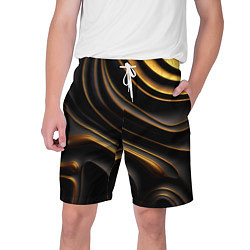 Шорты на шнурке мужские Золотые барельефы, цвет: 3D-принт