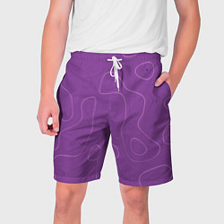 Мужские шорты Объемные разводы - яркий фиолетовый - узор Хуф и С