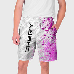 Шорты на шнурке мужские Chery pro racing: по-вертикали, цвет: 3D-принт