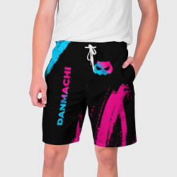 Шорты на шнурке мужские DanMachi - neon gradient: надпись, символ, цвет: 3D-принт