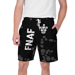 Шорты на шнурке мужские FNAF glitch на темном фоне: надпись, символ, цвет: 3D-принт