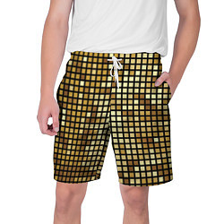 Мужские шорты Золотая мозаика, поверхность диско шара