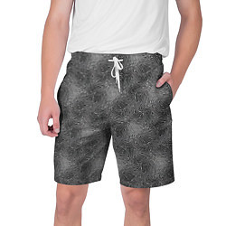 Шорты на шнурке мужские Узор Черно-белый, цвет: 3D-принт