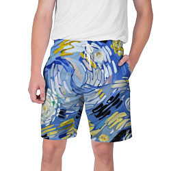 Мужские шорты Облака в стиле Ван Гога