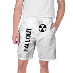 Шорты на шнурке мужские Fallout glitch на светлом фоне: надпись, символ, цвет: 3D-принт