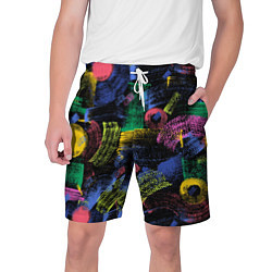 Мужские шорты Яркие абстрактые формы с текстурой