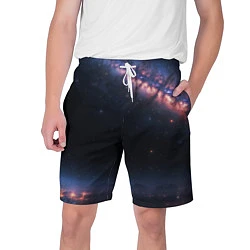 Шорты на шнурке мужские Млечный путь в звездном небе, цвет: 3D-принт