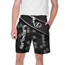 Шорты на шнурке мужские Lexus - Строгий технологичный, цвет: 3D-принт