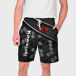 Шорты на шнурке мужские Kawasaki - технологическая, цвет: 3D-принт