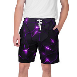 Мужские шорты Неоновые плиты с фиолетовым свечением