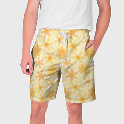 Мужские шорты Желтые геометричные цветы