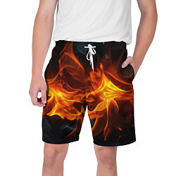 Шорты на шнурке мужские Пламя костра, цвет: 3D-принт