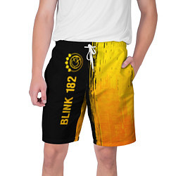 Шорты на шнурке мужские Blink 182 - gold gradient: по-вертикали, цвет: 3D-принт