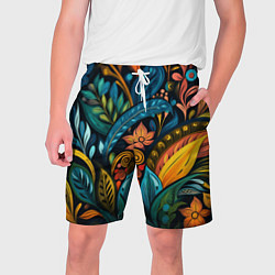 Мужские шорты Растительный узор в бразильском стиле
