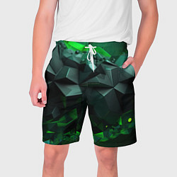 Мужские шорты Зеленый океан абстракции