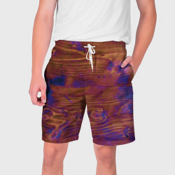 Шорты на шнурке мужские Деревянная благородная текстура, цвет: 3D-принт
