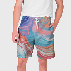 Шорты на шнурке мужские Цветной вихрь, цвет: 3D-принт
