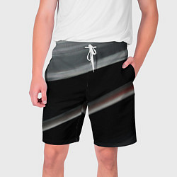 Шорты на шнурке мужские Black grey abstract, цвет: 3D-принт