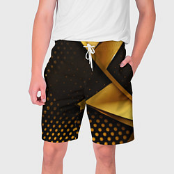 Шорты на шнурке мужские Золотистая текстура абстракт, цвет: 3D-принт